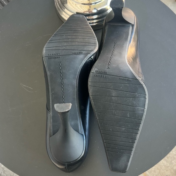 Stuart Weitzman Leather Pumps Size 10 Black Great Condition - Picture 7 of 11